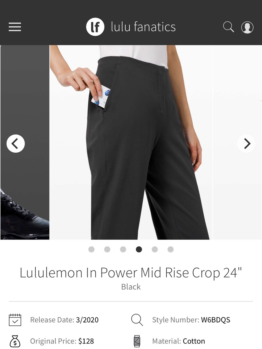 Lululemon In Power Mid Rise Crop 24" Cropped Pants